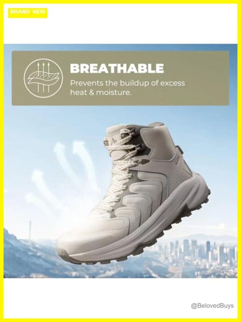 Waterproof Hiking Boots with Arch Support, Lightweight Comfortable Outdoor